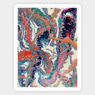 Colorful cellular pouring Sticker